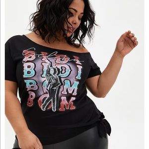 Nwt Torrid size 4 Selena Off Shoulder Black Top